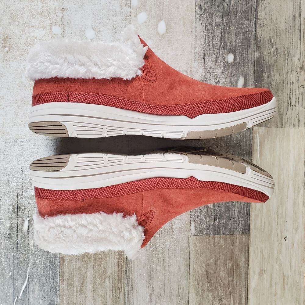 Ryka Adventure Womens Shoes Sz 9.5 W Adobe Red Water-Repellent Leather Fur Trim - Picture 6 of 10